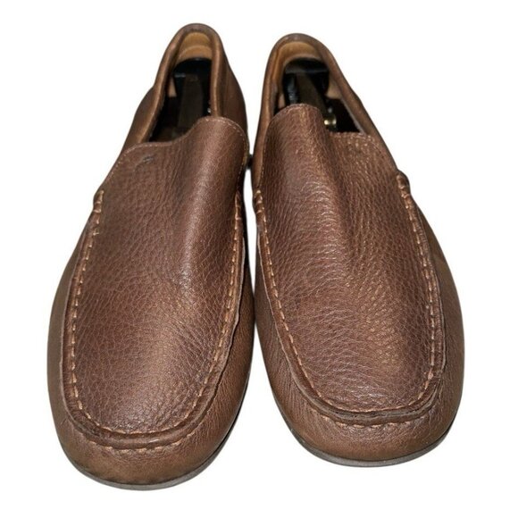 Tommy Bahama Mens Naples Driver Venetian Brown Leather Loafers Size‎ 9M Casual - Picture 4 of 11